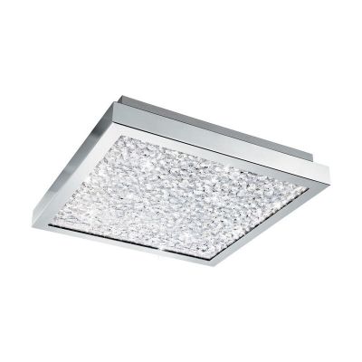 Chromen design plafondlamp glas, Aarnoud, 16W, 4000K LED