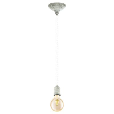 Stalen hanglamp Christel wit