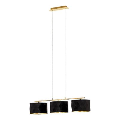 Zwarte design hanglamp stof, Wessel