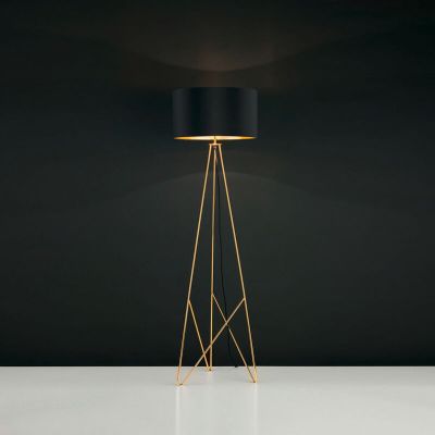 Stalen vloerlamp Viola messing