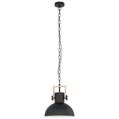 Zwarte industriële hanglamp metaal, Elmira