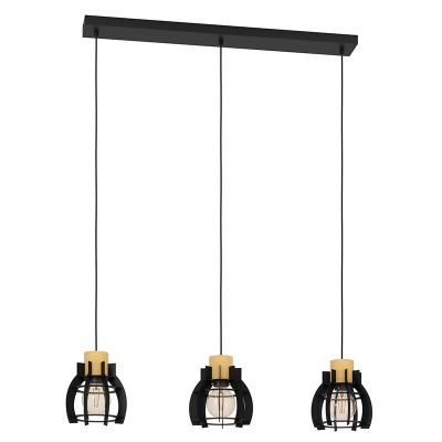 Zwarte retro hanglamp aluminium, Redouan