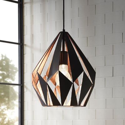 Zwarte design hanglamp metaal, Acri
