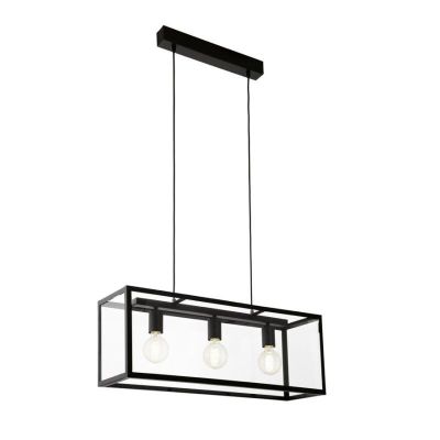 Zwarte industriële hanglamp staal, Yagmur