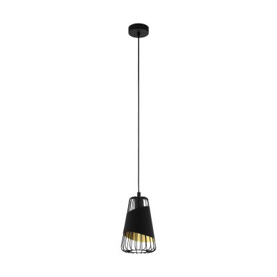 Zwarte retro hanglamp metaal, Joost