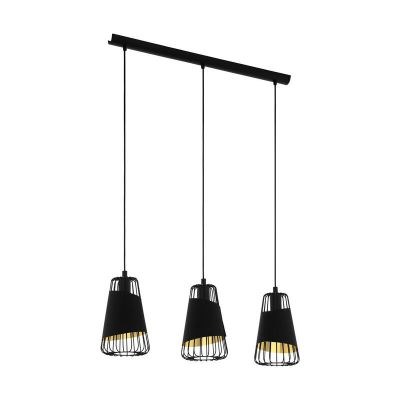Zwarte retro hanglamp metaal, Joost