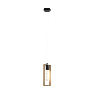 Houten hanglamp bruin, Elroy