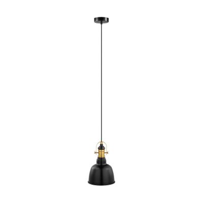 Zwarte retro hanglamp metaal, Alain