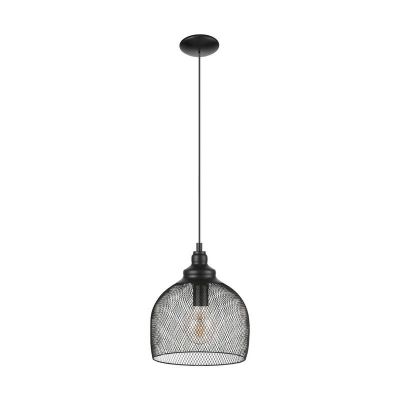 Zwarte industriële hanglamp staal, Aerys