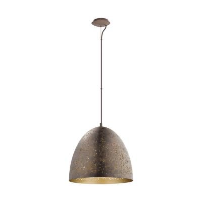 Bruine retro hanglamp staal, Ajay