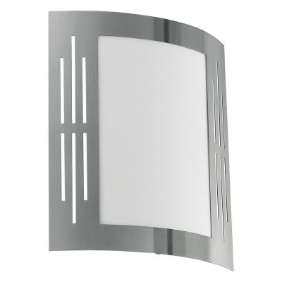 Zilveren buitenlamp kunststof, Elyana, IP44