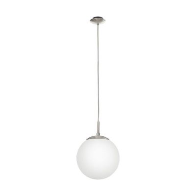 Nikkelen moderne hanglamp glas, Dave