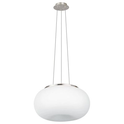 Nikkelen design hanglamp glas, Skyler