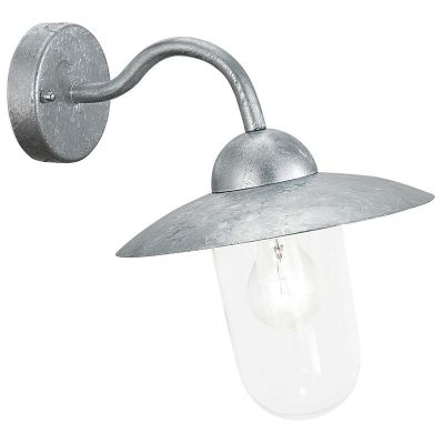 Zilveren landelijke buitenlamp glas, Dalisha, IP44