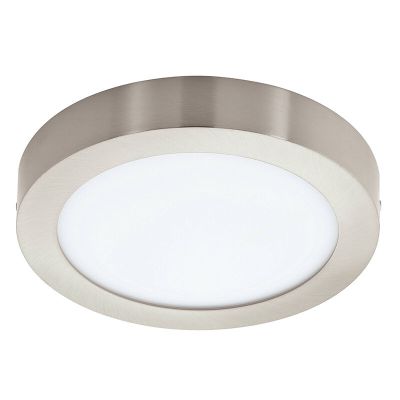 Nikkelen smart plafondlamp kunststof, Geraldo, 16,5W, warm tot koud wit verstelbare LED, IP44