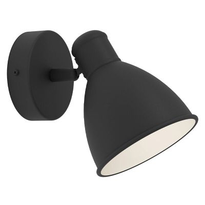 Zwarte badkamer wandlamp staal, Priscilla, IP44