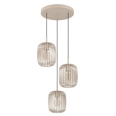 Beige industriële hanglamp staal, Pietro