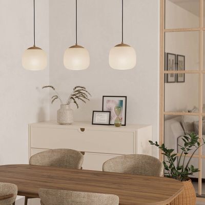 Taupe hanglamp glas, Claudia
