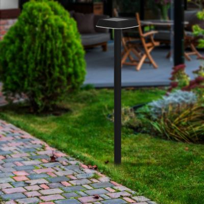 Zwarte solar prikspots kunststof, Ingemar, 8,5W, 3000K LED, IP65