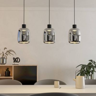 Moderne smart hanglamp rookglas, Tamika, 3,7W, RGBW LED