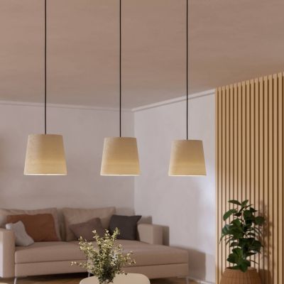 Zwarte moderne hanglamp stof, Siham