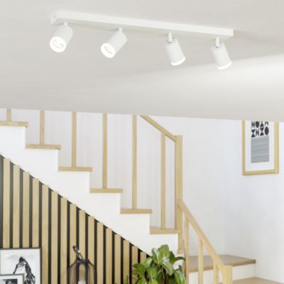 Witte moderne smart plafondlamp aluminium, Mayke, 3,7W, RGBW LED