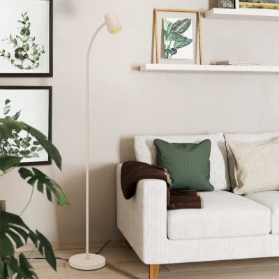 Bruine moderne vloerlamp staal, Sahila, met schakelaar