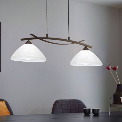 Bruine klassieke hanglamp glas, Bosena