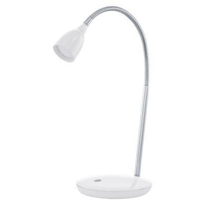 Witte bureaulamp kunststof, Matteo, 3W, 3000K LED, met schakelaar