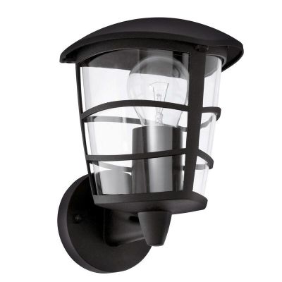 Zwarte moderne buitenlamp kunststof, Inas, IP44