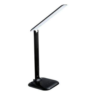 Zwarte design bureaulamp kunststof, Ayman, 3W, warm tot koud wit verstelbare LED, met touchdimmer
