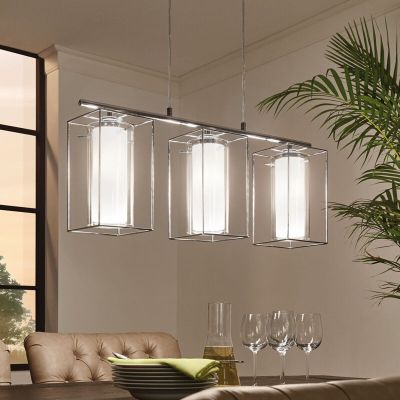 Chromen industriële hanglamp glas, Aprica