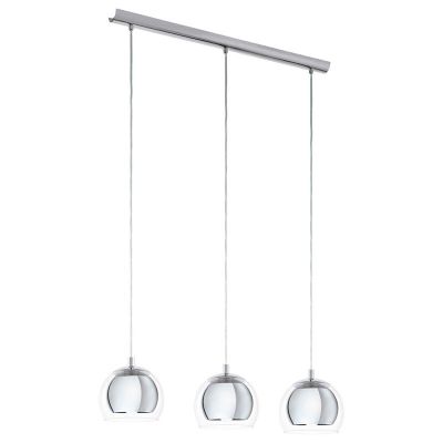 Chromen design hanglamp glas, Iroma