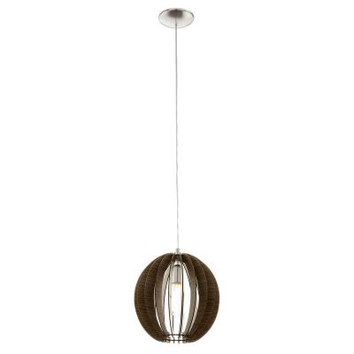 Bruine landelijke hanglamp hout, Bergama