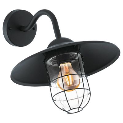 Zwarte buitenlamp staal, Alyena, IP44