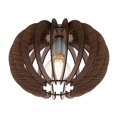 Bruine design plafondlamp hout, Kiran