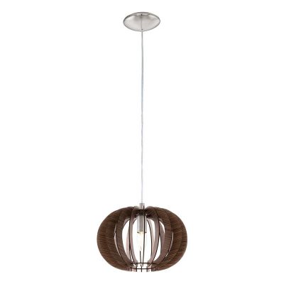 Bruine landelijke hanglamp hout, Kiran