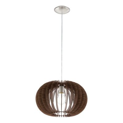 Bruine landelijke hanglamp hout, Kiran