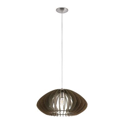 Bruine landelijke hanglamp hout, Bergama