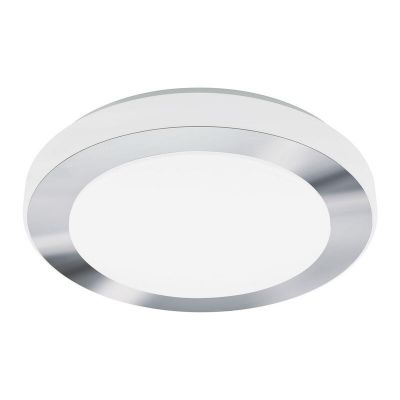Chromen plafondlamp kunststof, Amina, 16W, 3000K LED, IP44