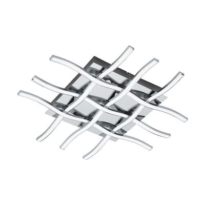 Chromen moderne plafondlamp staal, Arantxa, 36W, 3000K LED