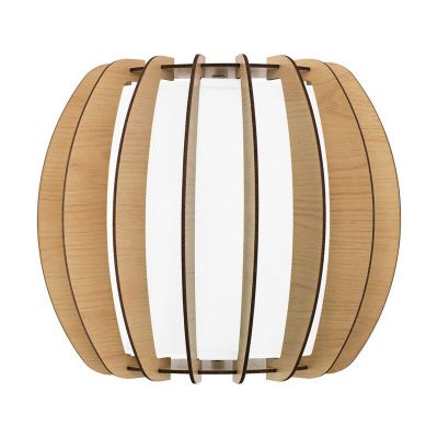 Crème landelijke wandlamp hout, Kiran