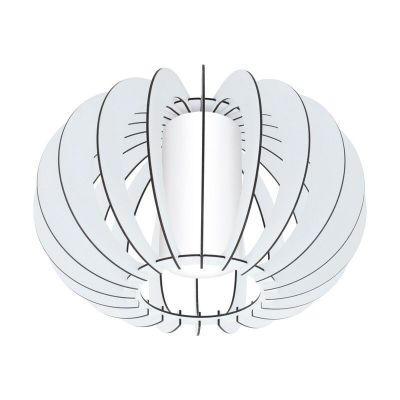 Witte landelijke plafondlamp hout, Kiran