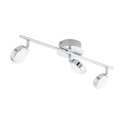 Chromen moderne plafondspot, Tjark, staal, 5w 3000K (warm wit) LED