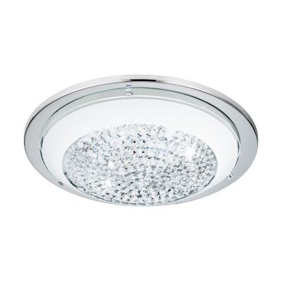Chromen moderne plafondlamp glas, Geeske, 11W, 3000K LED