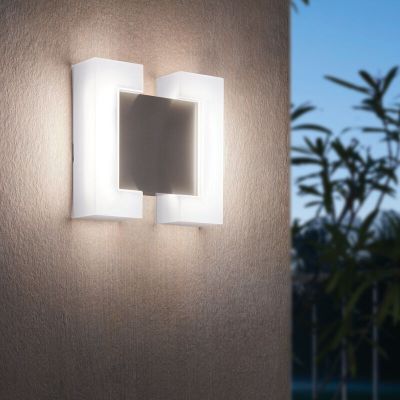 Nikkelen buitenlamp kunststof, Bartel, IP44