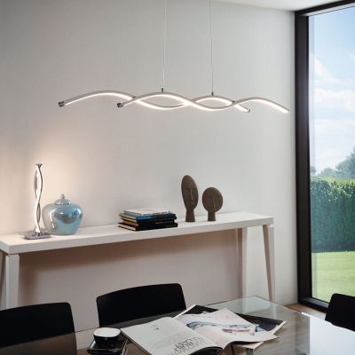 Chromen moderne hanglamp aluminium, Arantxa, 9W, 3000K LED