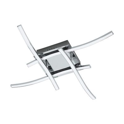 Chromen moderne plafonniere, Yorian, aluminium, 5w 3000K (warm wit) LED