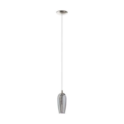 Nikkelen design hanglamp glas, Olcay