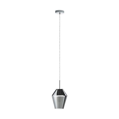 Grijze moderne hanglamp glas, Carl
